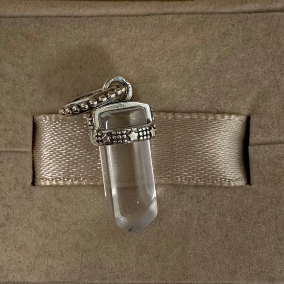 Pandora White Amulet Pendant - Picture 2 of 7